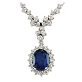 4.14 Karat Pırlanta Safir Kolye 1