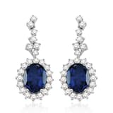 6.77 Karat Pırlanta Safir Küpe 1