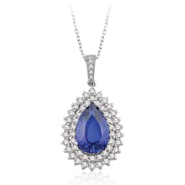 4.23 Karat Pırlanta Safir Kolye