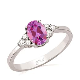 0.80 karat Pembe Safir Pırlanta Yüzük