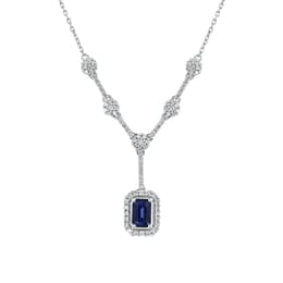 1.21 Karat Pırlanta Safir Kolye