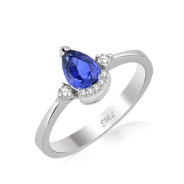 1.27 Karat Pırlanta Safir Yüzük