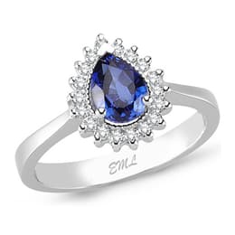 1.29 Karat Pırlanta Safir Yüzük