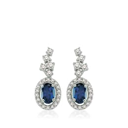 1.55 Karat Pırlanta Safir Küpe