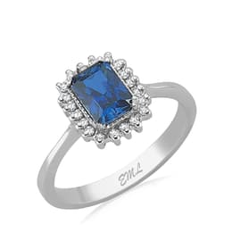 1.60 Karat Pırlanta Safir Yüzük