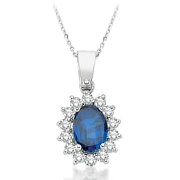 1.66 Karat Pırlanta Safir Kolye