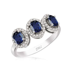 1.79 Karat Pırlanta Safir Yüzük