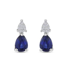 1.90 karat Pırlanta Safir Küpe