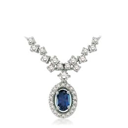 1.92 Karat Pırlanta Safir Kolye