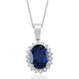 2.06 karat Pırlanta Safir Kolye