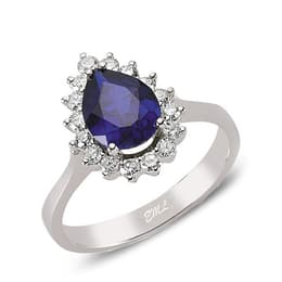 3.36 Karat Pırlanta Safir Yüzük