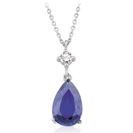 2.18 Karat Pırlanta Safir Kolye