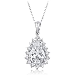 2.51 Karat Pırlanta Beyaz Safir Kolye