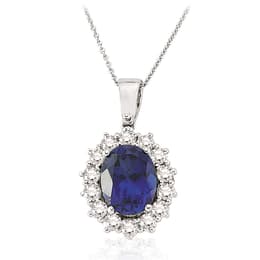 2.89 Karat Pırlanta Safir Kolye