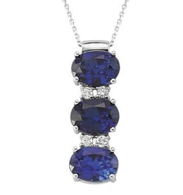 3.05 Karat Pırlanta Safir Kolye