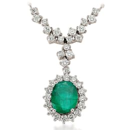 3.13 Karat Pırlanta Zümrüt Kolye