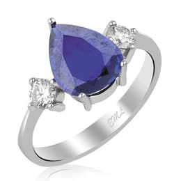 3.18 Karat Pırlanta Safir Yüzük