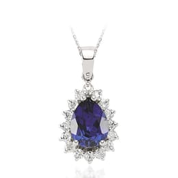 3.40 Karat Pırlanta Safir Kolye