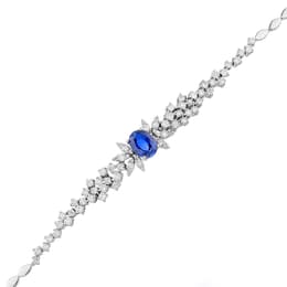 3.95 Karat Pırlanta Safir Bileklik