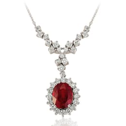 4.14 Karat Pırlanta Yakut Kolye