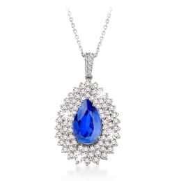 5.09 Karat Pırlanta Safir Kolye