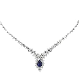5.80 Karat Pırlanta Safir Gerdanlık