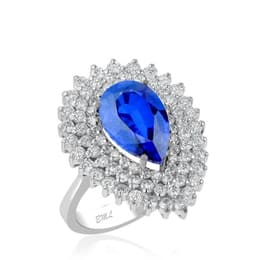 6.80 Karat Pırlanta Safir Yüzük