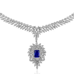 7.68 Karat Pırlanta Safir Gerdanlık