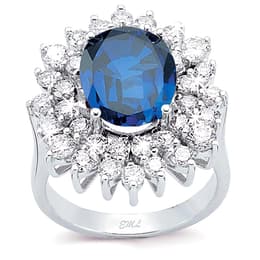 9.02 Karat Pırlanta Safir Yüzük