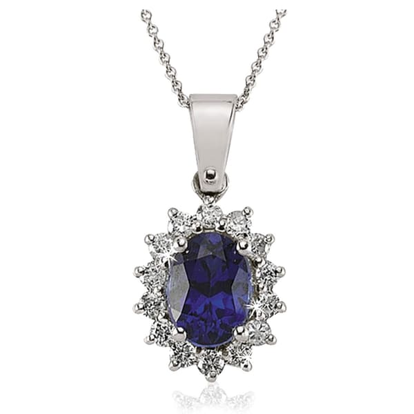1.48 Karat Pırlanta Safir Kolye