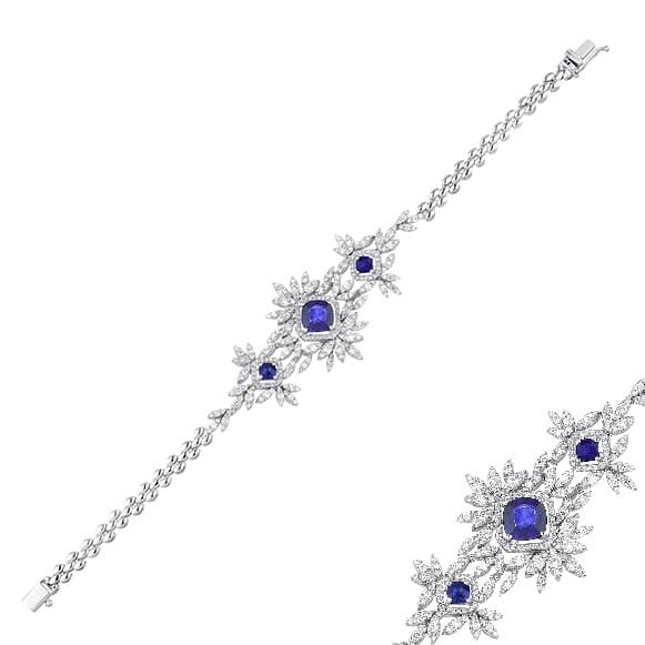 6.00 Karat Pırlanta Safir Bileklik