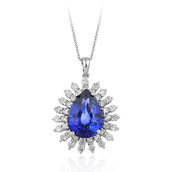 8.27 Karat Pırlanta Safir Kolye