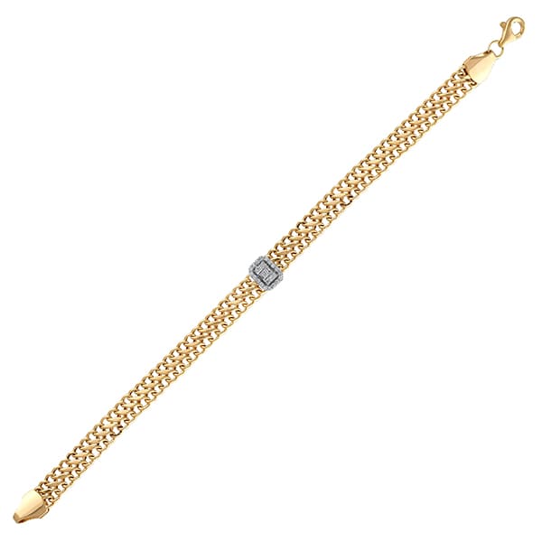 0.15 Karat Pırlanta Baget Bileklik