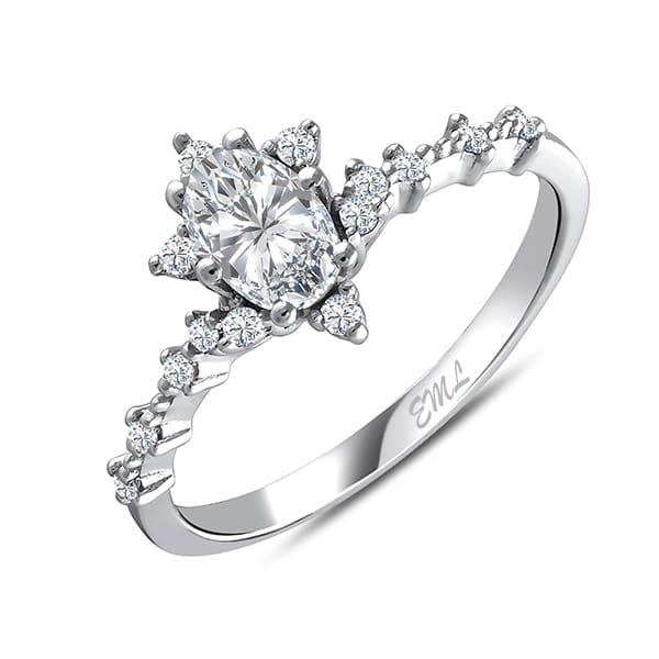 0.88 Karat Pırlanta Beyaz Safir Vintage Yüzük