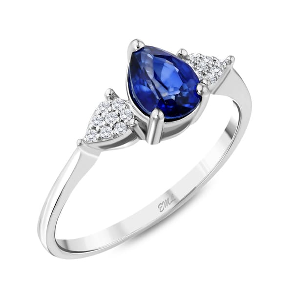 0.93 karat Pırlanta Safir Yüzük
