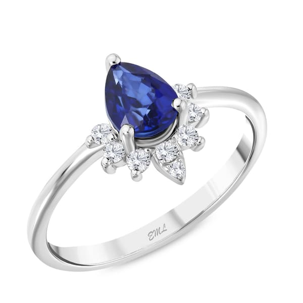1.00 karat Pırlanta Safir Yüzük