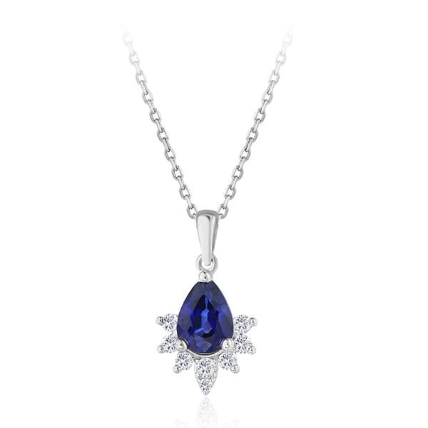 1.03 karat Pırlanta Safir Kolye