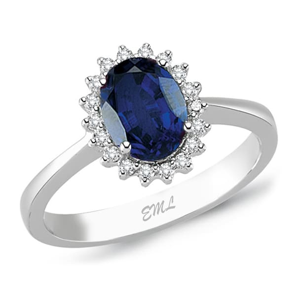 1.84 Karat Pırlanta Safir Yüzük
