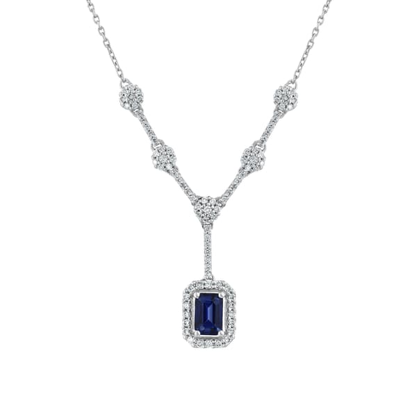 1.21 Karat Pırlanta Safir Kolye