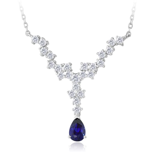 1.23 karat Pırlanta Safir Kolye
