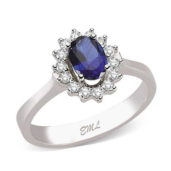 1.36 Karat Pırlanta Safir Yüzük