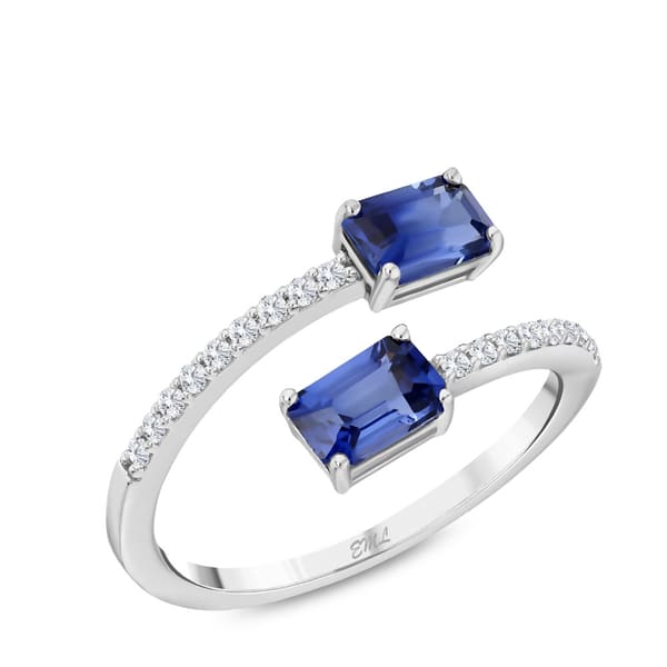 1.60 Karat Pırlanta Safir Yüzük