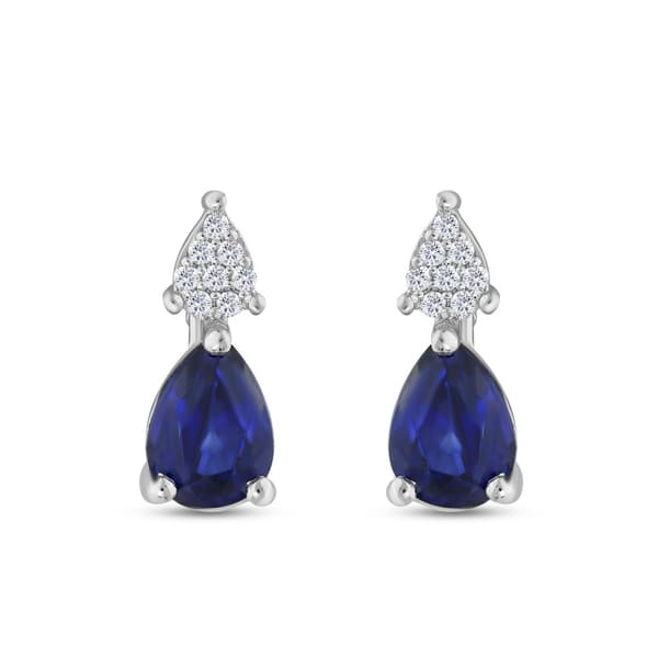 1.90 karat Pırlanta Safir Küpe