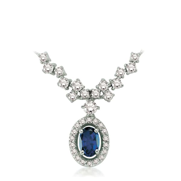 1.92 Karat Pırlanta Safir Kolye