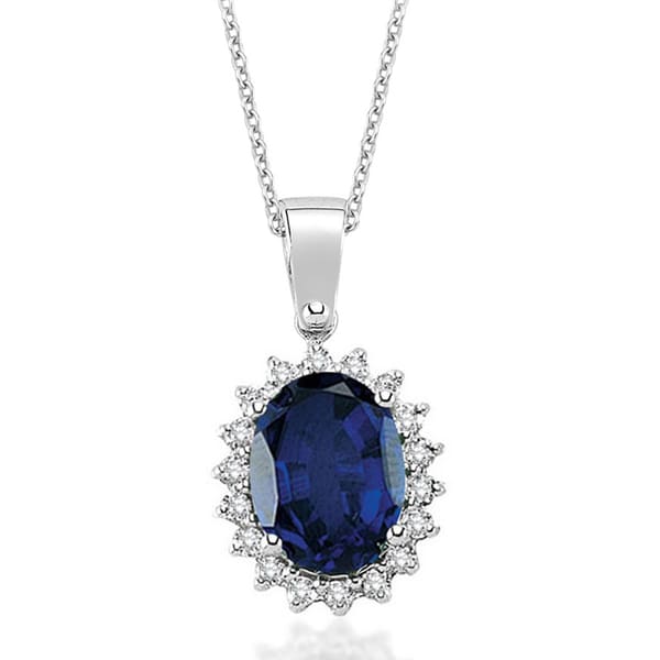 2.06 karat Pırlanta Safir Kolye