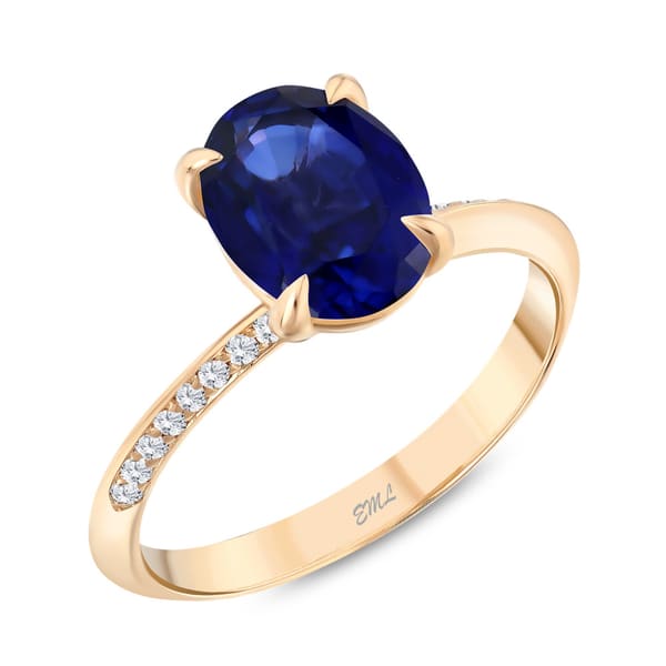 2.58 karat Pırlanta Safir Yüzük