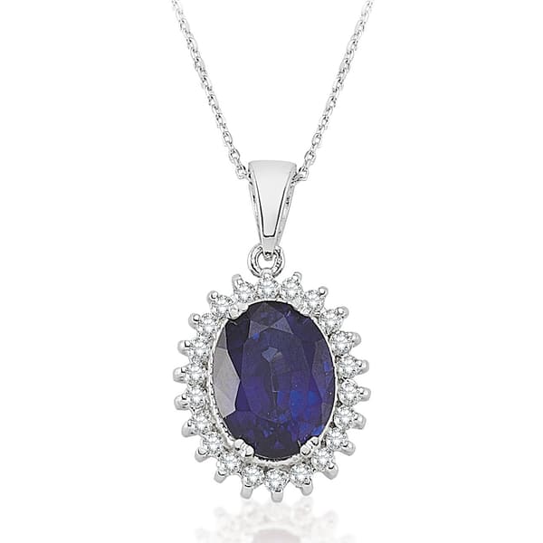 2.75 Karat Pırlanta Safir Kolye