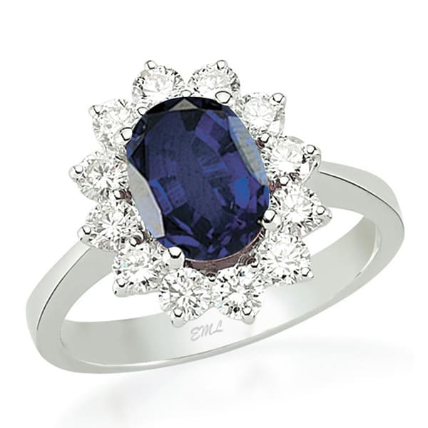 3.21 Karat Pırlanta Safir Yüzük