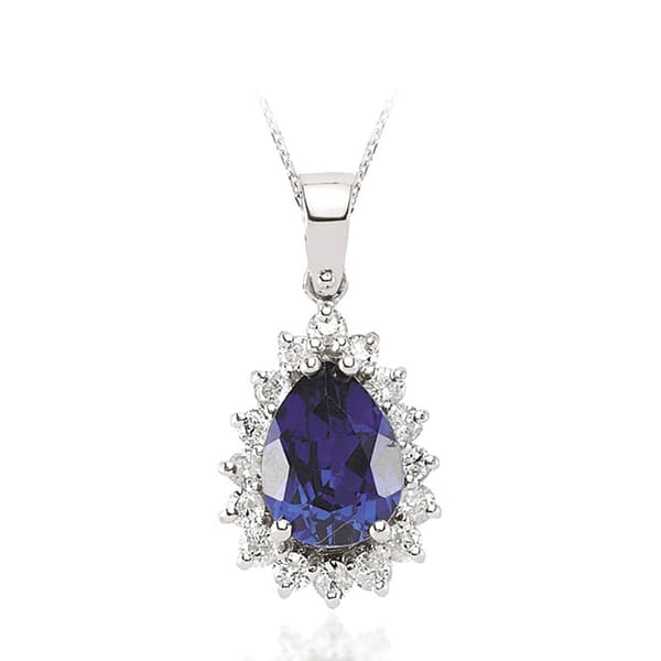 3.40 Karat Pırlanta Safir Kolye