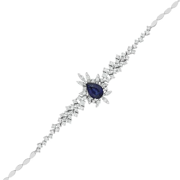 4.10 Karat Pırlanta Safir Bileklik
